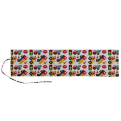 Pattern Patterns Construction Roll Up Canvas Pencil Holder (l) by Vaneshart