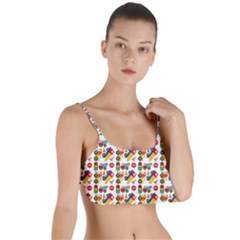 Pattern Patterns Construction Layered Top Bikini Top  by Vaneshart