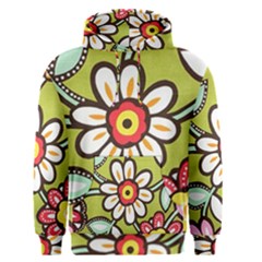 Flowers Fabrics Floral Men s Pullover Hoodie by Vaneshart