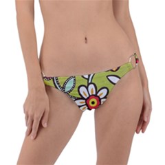 Flowers Fabrics Floral Ring Detail Bikini Bottom