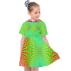 Pattern Colorful Abstract Kids  Sailor Dress by Vaneshart