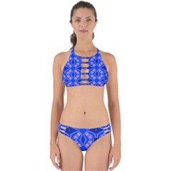 Seamless Fractal Blue Perfectly Cut Out Bikini Set by Vaneshart