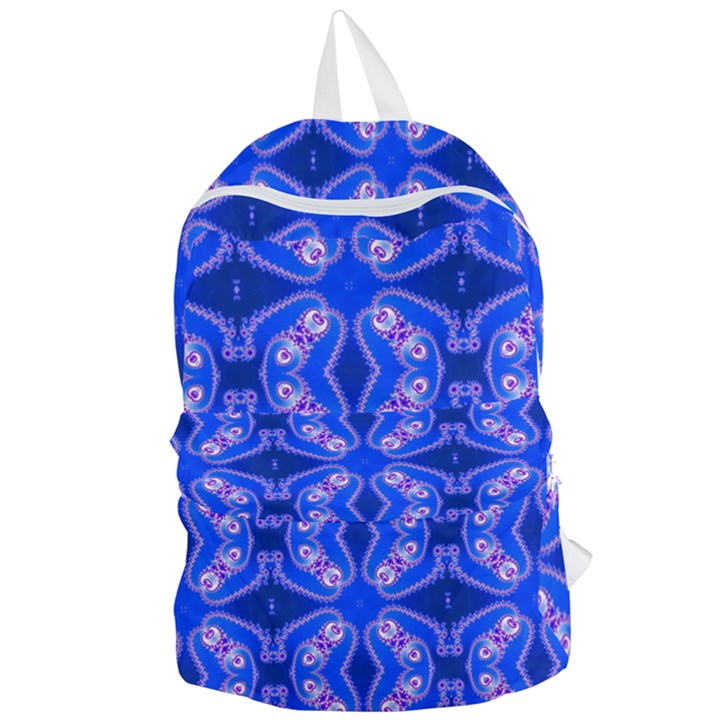 Seamless Fractal Blue Foldable Lightweight Backpack