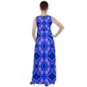 Seamless Fractal Blue Empire Waist Velour Maxi Dress View2