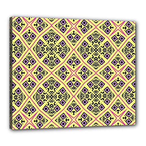 Seamless Wallpaper Geometric Canvas 24  X 20  (stretched) by Vaneshart