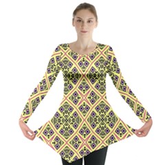 Seamless Wallpaper Geometric Long Sleeve Tunic  by Vaneshart