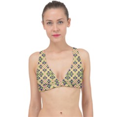 Seamless Wallpaper Geometric Classic Banded Bikini Top