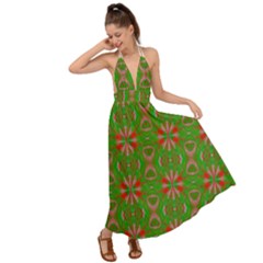 Seamless Wallpaper Digital Backless Maxi Beach Dress