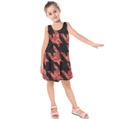 Fabric Pattern Dogstooth Kids  Sleeveless Dress