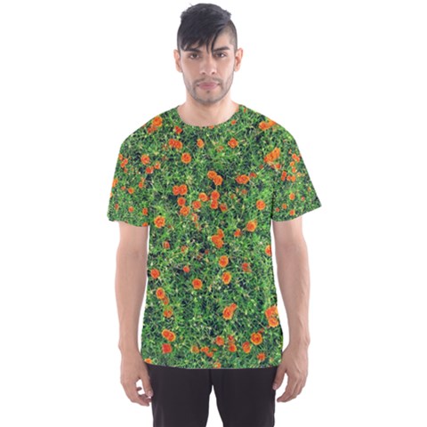 Carnations Flowers Seamless Men s Sports Mesh Tee by Vaneshart