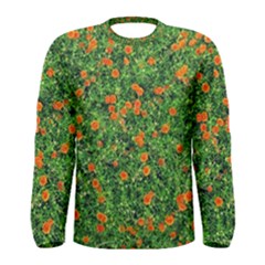 Carnations Flowers Seamless Men s Long Sleeve Tee by Vaneshart