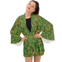 Carnations Flowers Seamless Long Sleeve Kimono View1