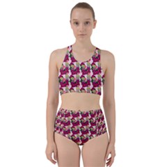 Thurs Pattern  Pink Racer Back Bikini Set by snowwhitegirl