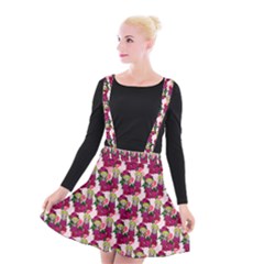 Thurs Pattern  Pink Suspender Skater Skirt by snowwhitegirl