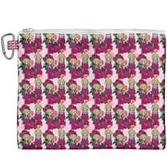 Thurs Pattern  Pink Canvas Cosmetic Bag (xxxl) by snowwhitegirl