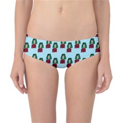 Girl With Green Hair Pattern Classic Bikini Bottoms by snowwhitegirl