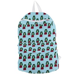 Girl With Green Hair Pattern Foldable Lightweight Backpack by snowwhitegirl