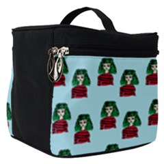 Girl With Green Hair Pattern Make Up Travel Bag (small) by snowwhitegirl