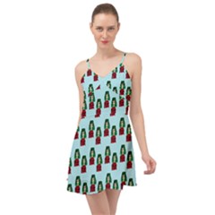 Girl With Green Hair Pattern Summer Time Chiffon Dress by snowwhitegirl