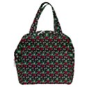 Girl With Green Hair Pattern Brown Floral Boxy Hand Bag View1