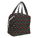 Girl With Green Hair Pattern Brown Floral Boxy Hand Bag View3