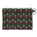 Girl With Green Hair Pattern Brown Canvas Cosmetic Bag (XL) View2