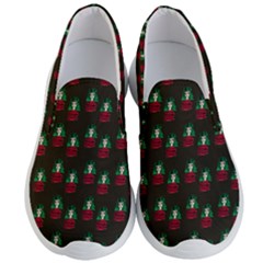 Girl With Green Hair Pattern Brown Men s Lightweight Slip Ons by snowwhitegirl