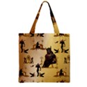 Anubis The Egyptian God Pattern Zipper Grocery Tote Bag View1