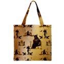 Anubis The Egyptian God Pattern Zipper Grocery Tote Bag View2