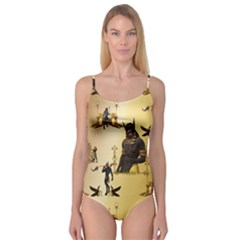 Anubis The Egyptian God Pattern Camisole Leotard  by FantasyWorld7