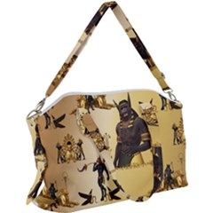 Anubis The Egyptian God Pattern Canvas Crossbody Bag by FantasyWorld7