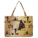 Anubis The Egyptian God Pattern Zipper Medium Tote Bag View1