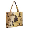 Anubis The Egyptian God Pattern Zipper Medium Tote Bag View2