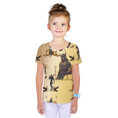 Anubis The Egyptian God Pattern Kids  One Piece Tee by FantasyWorld7