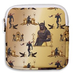 Anubis The Egyptian God Pattern Mini Square Pouch by FantasyWorld7