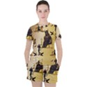 Anubis The Egyptian God Pattern Women s Tee and Shorts Set View1