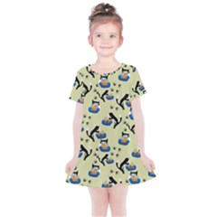 Cat And Fishbowl Kids  Simple Cotton Dress by bloomingvinedesign