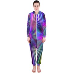 Rays Colorful Laser Ray Light Hooded Jumpsuit (ladies) 