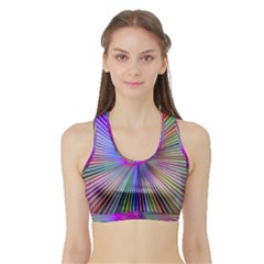 Rays Colorful Laser Ray Light Sports Bra With Border by Bajindul