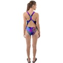 Rays Colorful Laser Ray Light Cut-Out Back One Piece Swimsuit View2