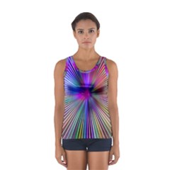 Rays Colorful Laser Ray Light Sport Tank Top  by Bajindul