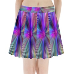 Rays Colorful Laser Ray Light Pleated Mini Skirt by Bajindul