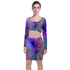 Rays Colorful Laser Ray Light Top And Skirt Sets by Bajindul