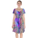 Rays Colorful Laser Ray Light Short Sleeve Bardot Dress View1