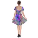 Rays Colorful Laser Ray Light Short Sleeve Bardot Dress View2