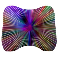 Rays Colorful Laser Ray Light Velour Head Support Cushion by Bajindul