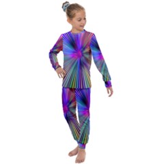 Rays Colorful Laser Ray Light Kids  Long Sleeve Set 