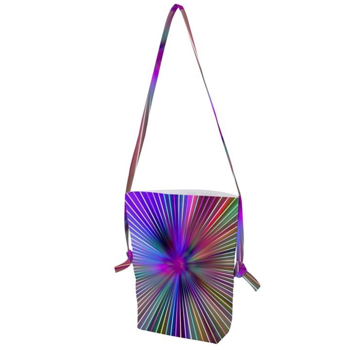 Rays Colorful Laser Ray Light Folding Shoulder Bag