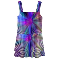 Rays Colorful Laser Ray Light Kids  Layered Skirt Swimsuit by Bajindul