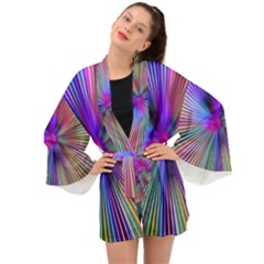 Rays Colorful Laser Ray Light Long Sleeve Kimono